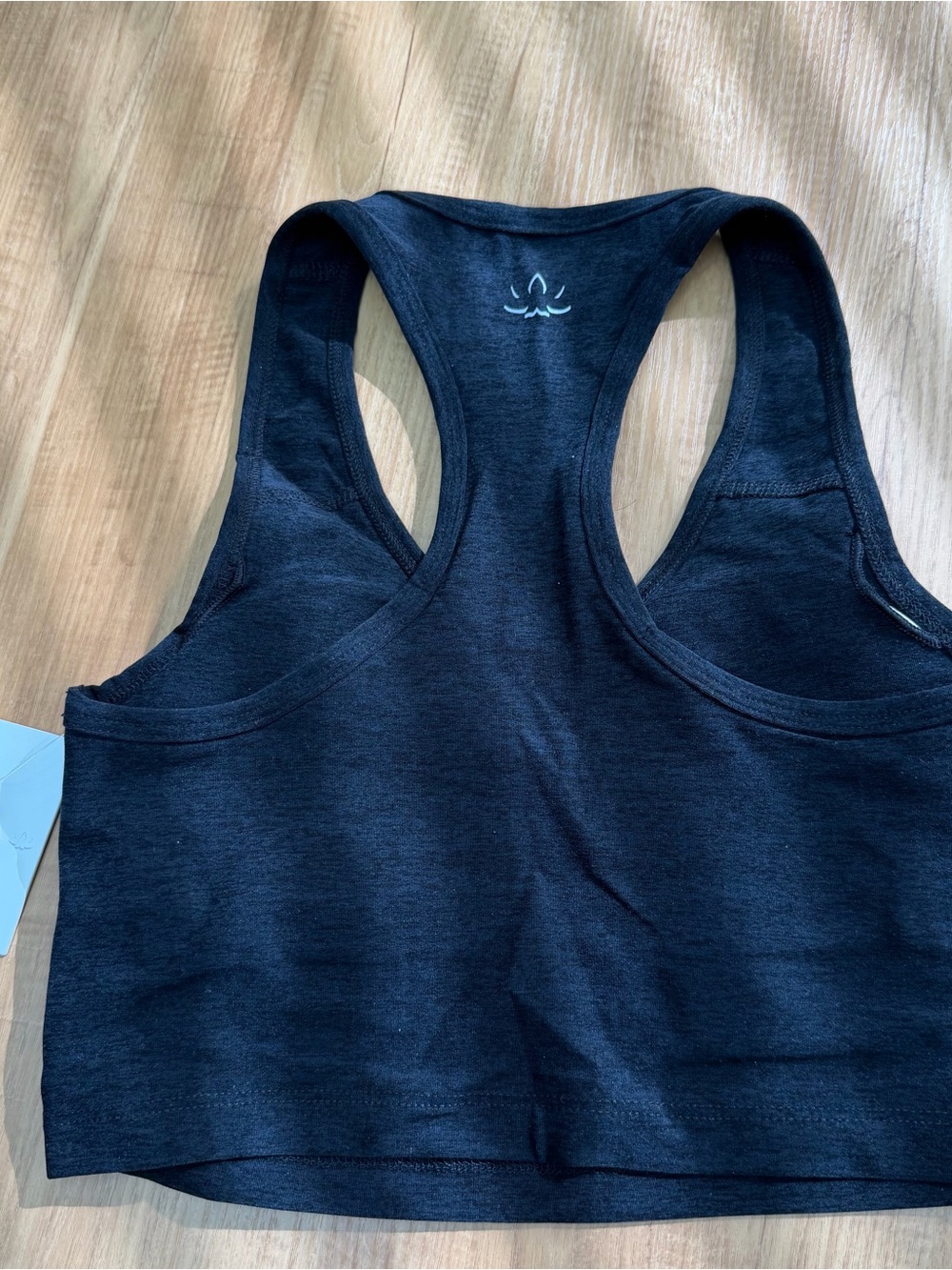 Beyond Yoga Deep Black V-Neck Racerback Sports Bra - Picture 4 of 4